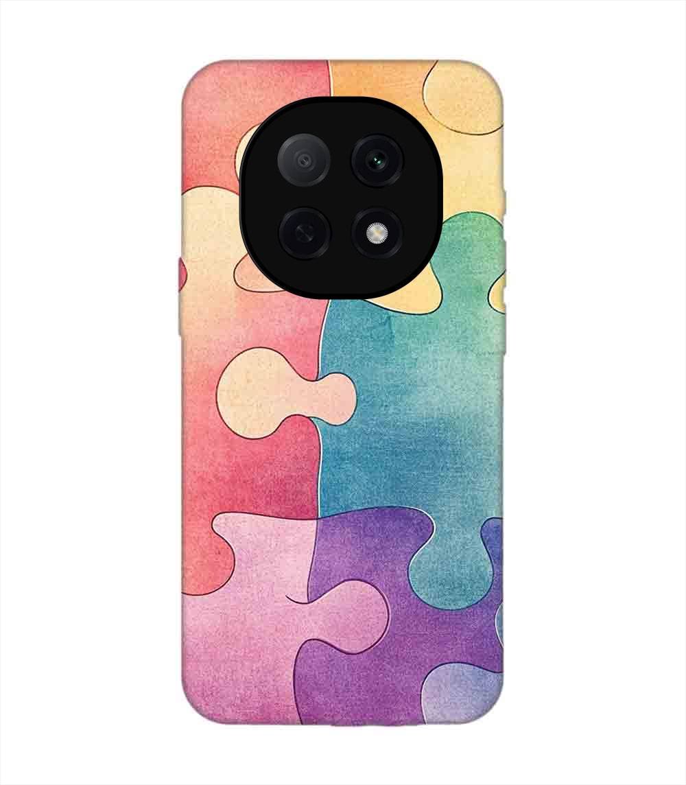 Custom Printed Case Cover for Oppo F29 Pro (5G) close up colorful puzzle piece