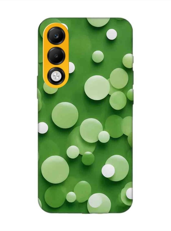 Custom Printed Case Cover for Oppo K13X (5G) close up green background with white polka dots