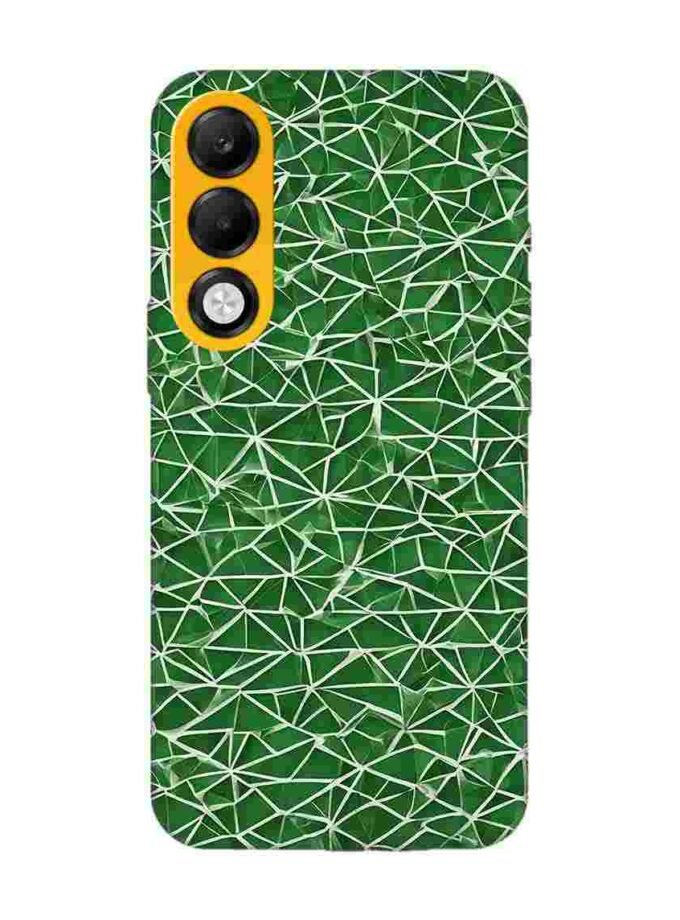 Custom Printed Case Cover for Oppo K13X (5G) close up green white geometric pattern