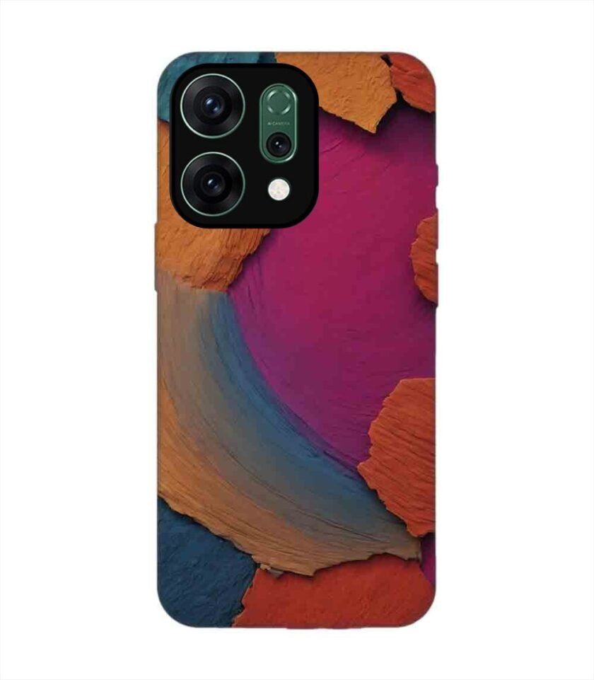 Custom Printed Case Cover for Oppo Reno 14 (5G) closeup color textured surface