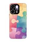 Custom Printed Case Cover for Oppo Reno 14 Pro (5G) close up colorful puzzle piece