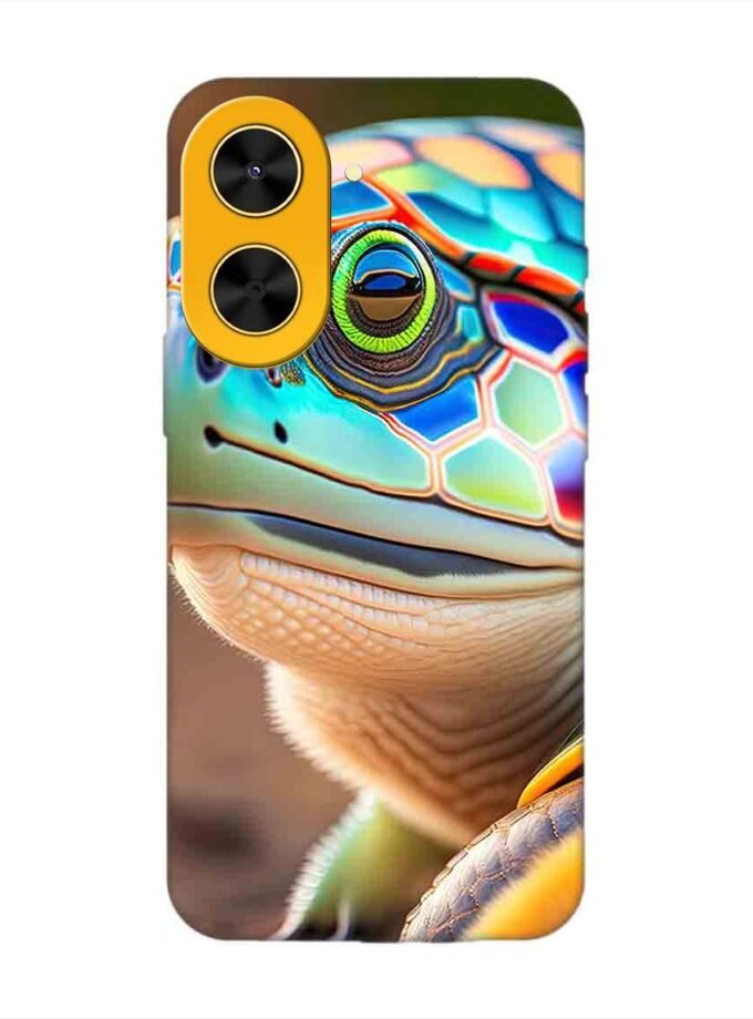 Custom Printed Case Cover for Poco C71 (4G) close up cute turtle