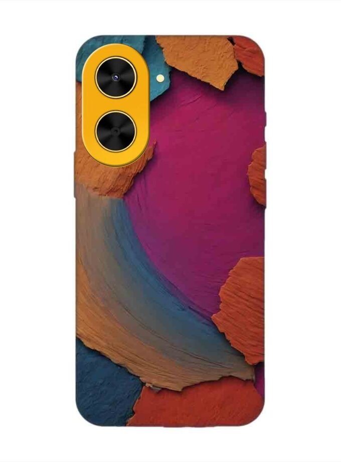 Custom Printed Case Cover for Poco C71 (4G) closeup color textured surface