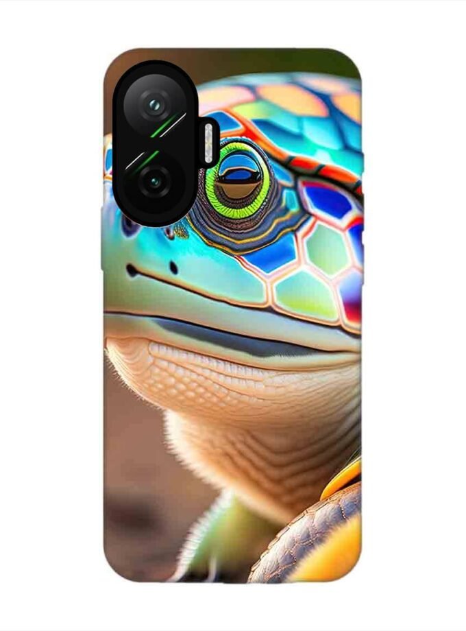 Custom Printed Case Cover for Poco F7 (5G) close up cute turtle