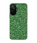 Custom Printed Case Cover for Poco F7 (5G) close up green white geometric pattern