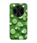 Custom Printed Case Cover for Poco M7 (5G) close up green background with white polka dots