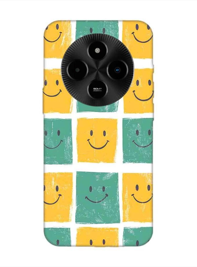 Custom Printed Case Cover for Poco M7 (5G) close up pattern smiley faces
