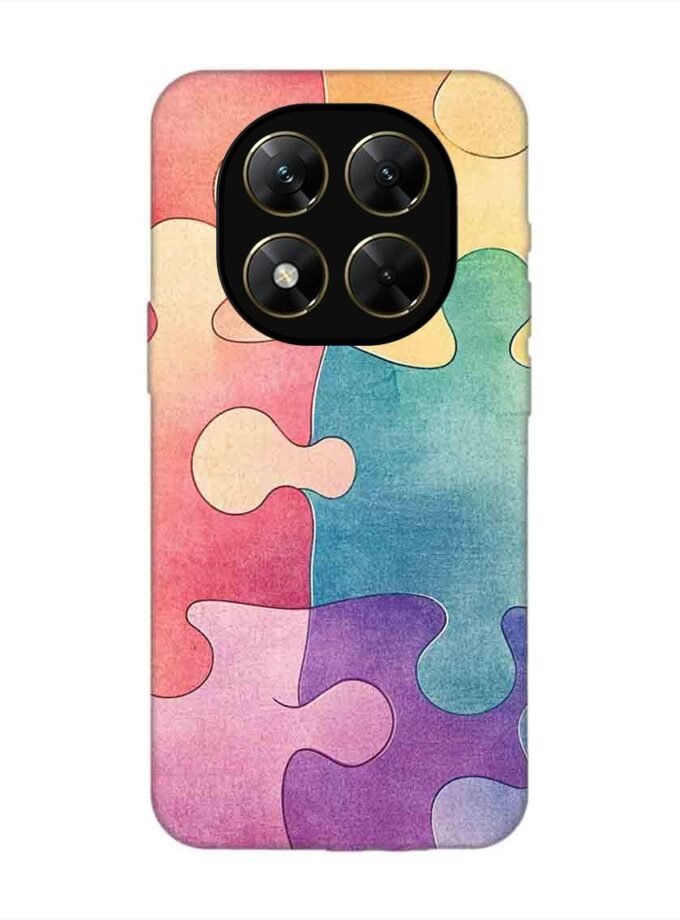 Custom Printed Case Cover for Poco X7 (5G) close up colorful puzzle piece