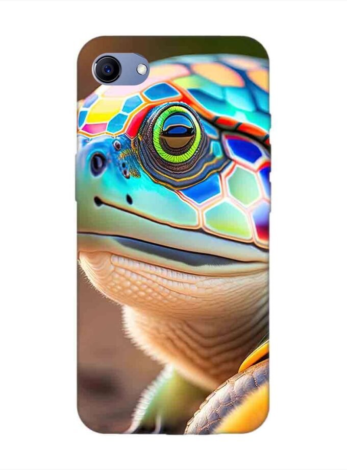 Custom Printed Case Cover for Realme 1 close up cute turtle