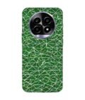 Custom Printed Case Cover for Realme 14 Pro Lite (5G) close up green white geometric pattern