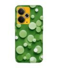 Custom Printed Case Cover for Realme 14T (5G) close up green background with white polka dots