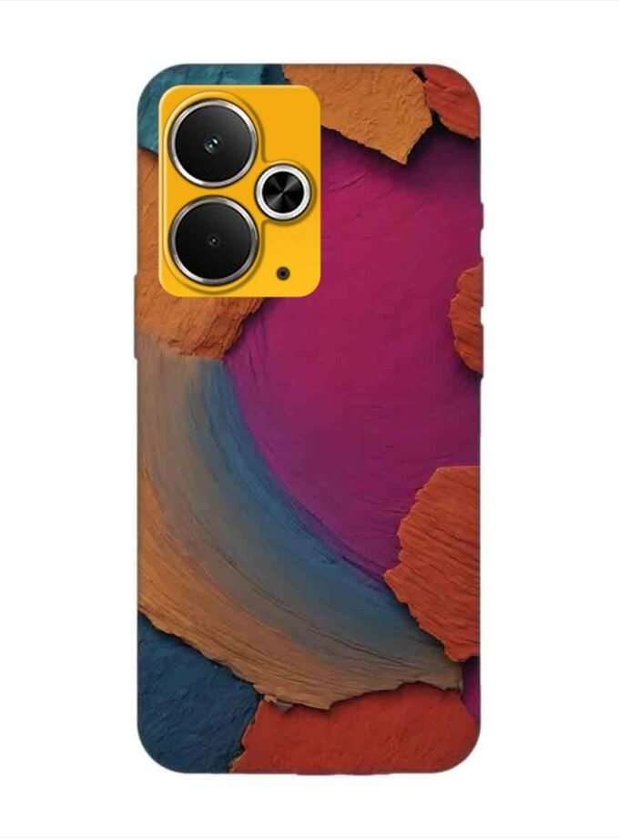 Custom Printed Case Cover for Realme 14T (5G) closeup color textured surface