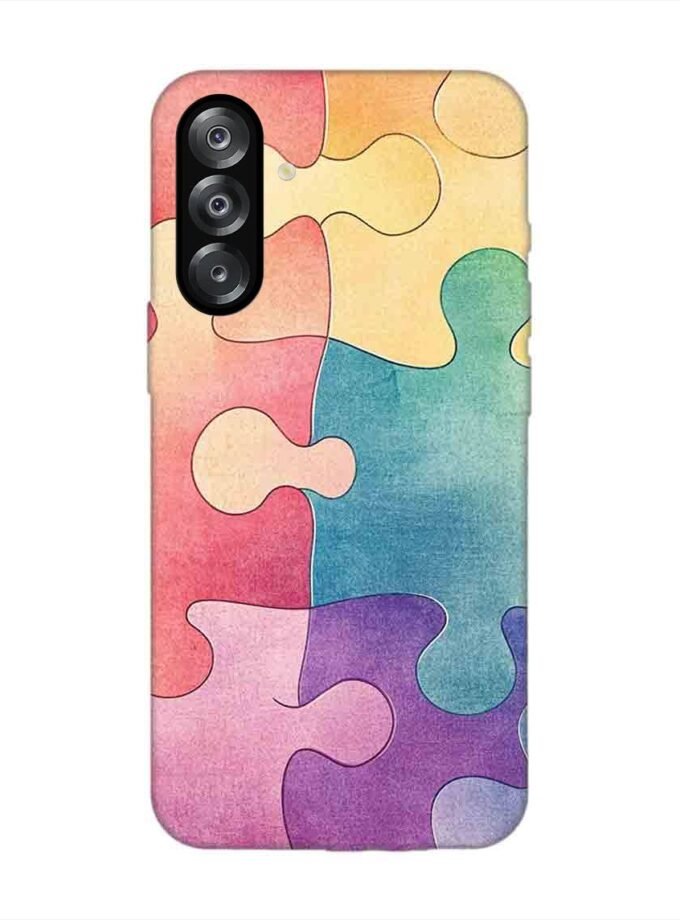 Custom Printed Case Cover for Samsung Galaxy A26 (5G) close up colorful puzzle piece