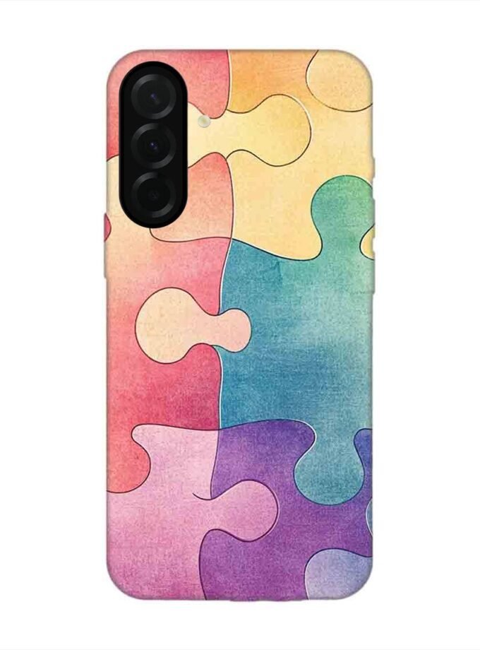Custom Printed Case Cover for Samsung Galaxy A36 (5G) close up colorful puzzle piece