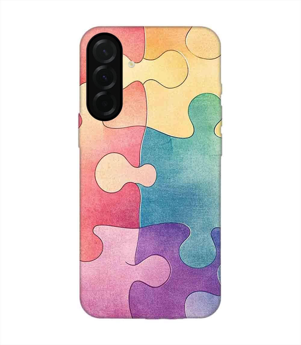 Custom Printed Case Cover for Samsung Galaxy A36 (5G) close up colorful puzzle piece