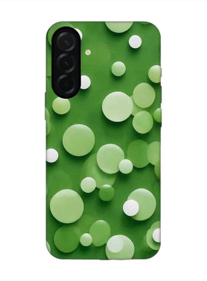 Custom Printed Case Cover for Samsung Galaxy A36 (5G) close up green background with white polka dots