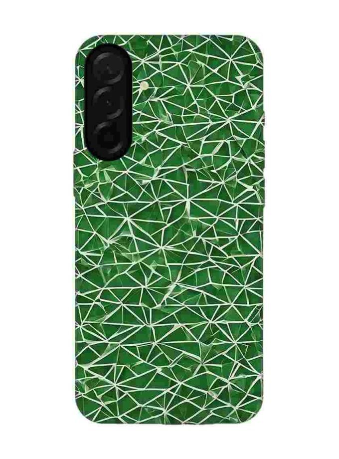 Custom Printed Case Cover for Samsung Galaxy A36 (5G) close up green white geometric pattern
