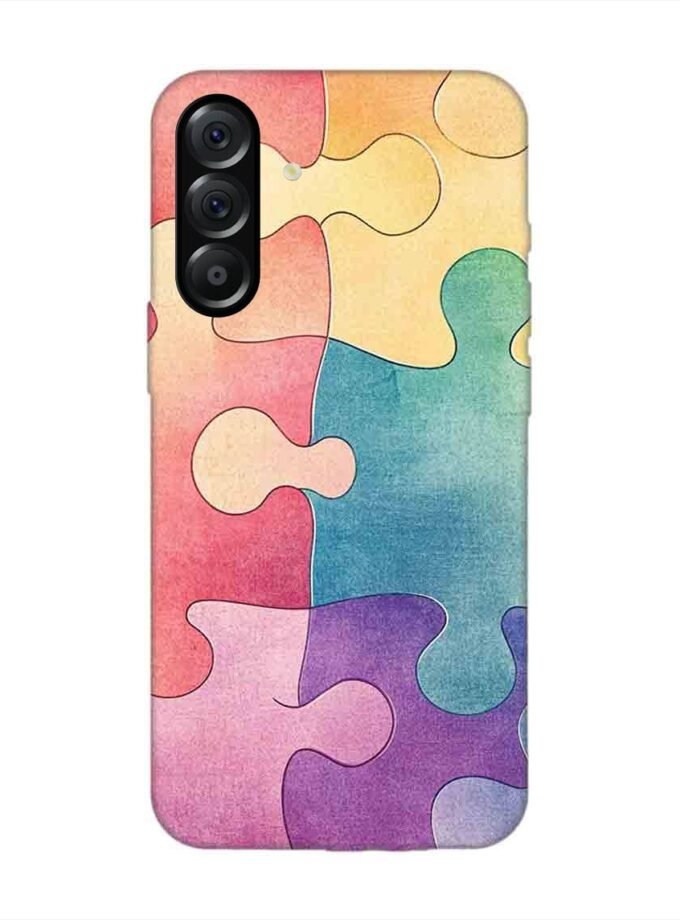 Custom Printed Case Cover for Samsung Galaxy A56 (5G) close up colorful puzzle piece