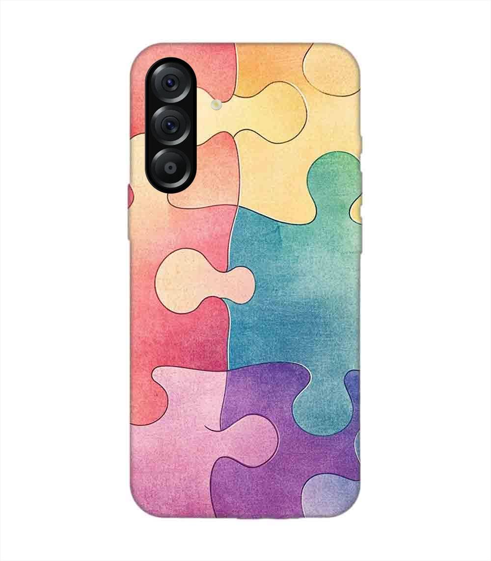 Custom Printed Case Cover for Samsung Galaxy A56 (5G) close up colorful puzzle piece