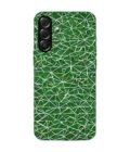 Custom Printed Case Cover for Samsung Galaxy A56 (5G) close up green white geometric pattern