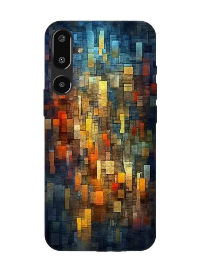 Custom Printed Case Cover for Samsung Galaxy F16 (5G) close up colorful mosaic squares shapes