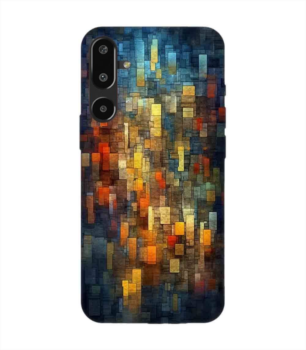 Custom Printed Case Cover for Samsung Galaxy F16 (5G) close up colorful mosaic squares shapes