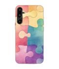 Custom Printed Case Cover for Samsung Galaxy F16 (5G) close up colorful puzzle piece