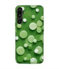 Custom Printed Case Cover for Samsung Galaxy F16 (5G) close up green background with white polka dots