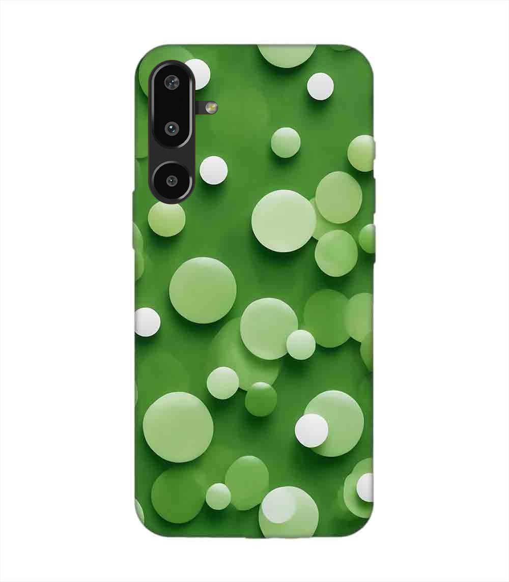 Custom Printed Case Cover for Samsung Galaxy F16 (5G) close up green background with white polka dots
