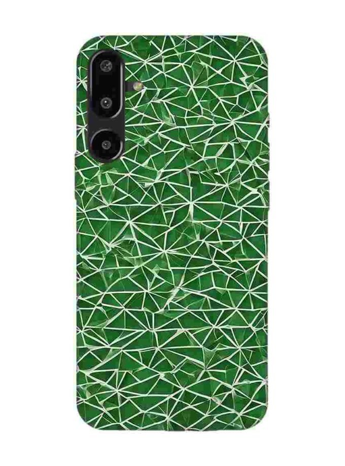 Custom Printed Case Cover for Samsung Galaxy F16 (5G) close up green white geometric pattern