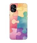 Custom Printed Case Cover for Samsung Galaxy M05 close up colorful puzzle piece