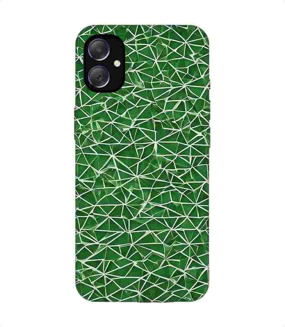 Custom Printed Case Cover for Samsung Galaxy M05 close up green white geometric pattern