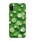 Custom Printed Case Cover for Samsung Galaxy M06 close up green background with white polka dots