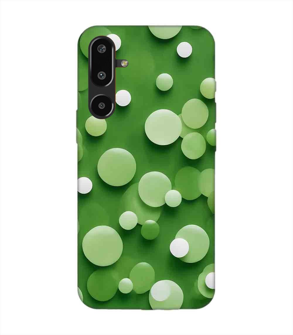Custom Printed Case Cover for Samsung Galaxy M16 (5G) close up green background with white polka dots
