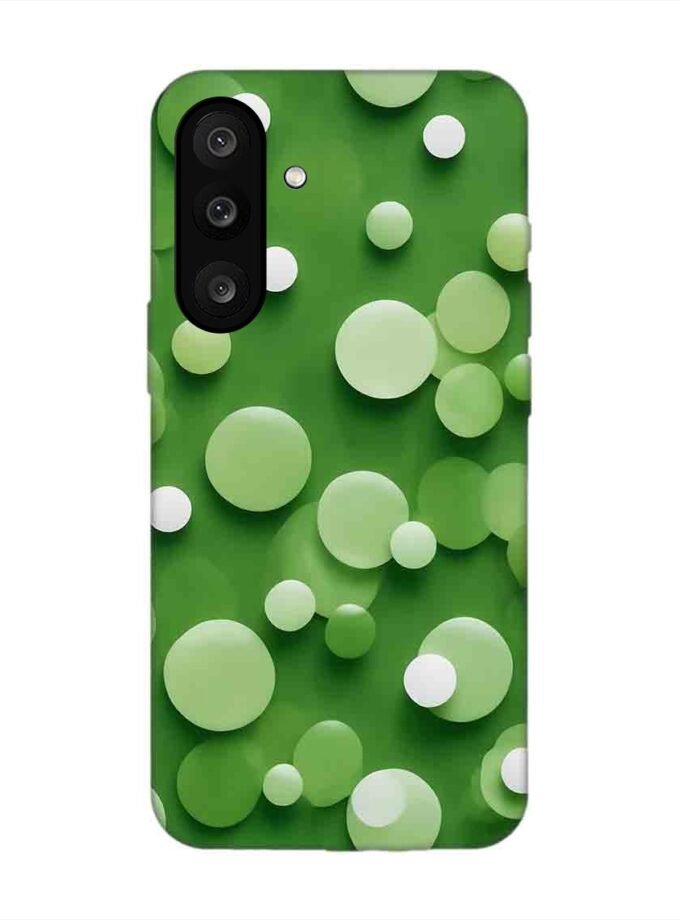 Custom Printed Case Cover for Samsung Galaxy M56 (5G) close up green background with white polka dots
