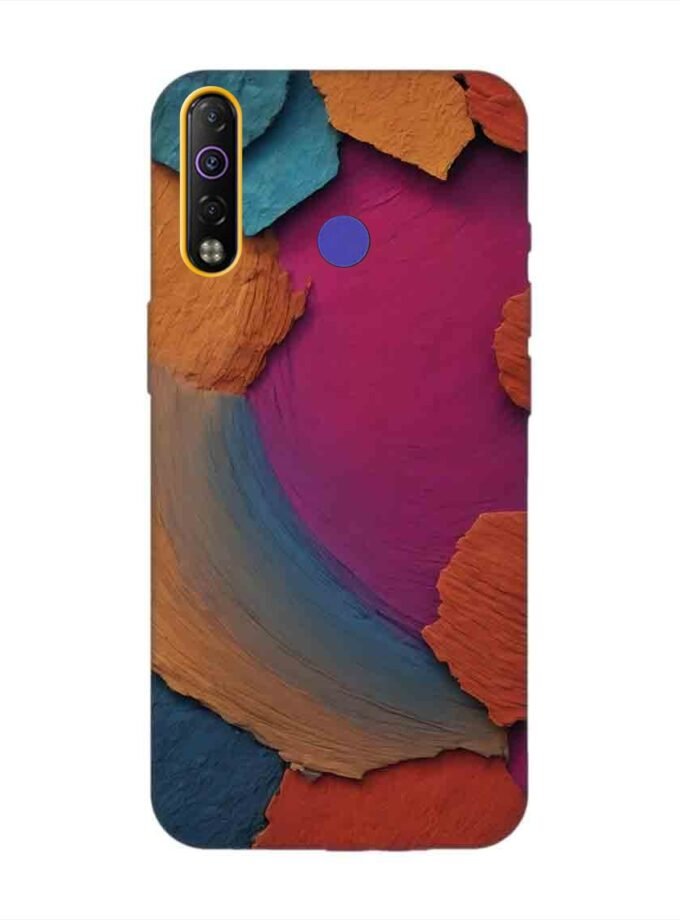 Printed Mobile Back Covers for Tecno Camon 12 Air closeup color textured surface