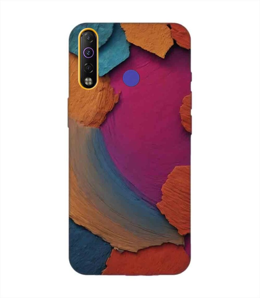 Printed Mobile Back Covers for Tecno Camon 12 Air closeup color textured surface