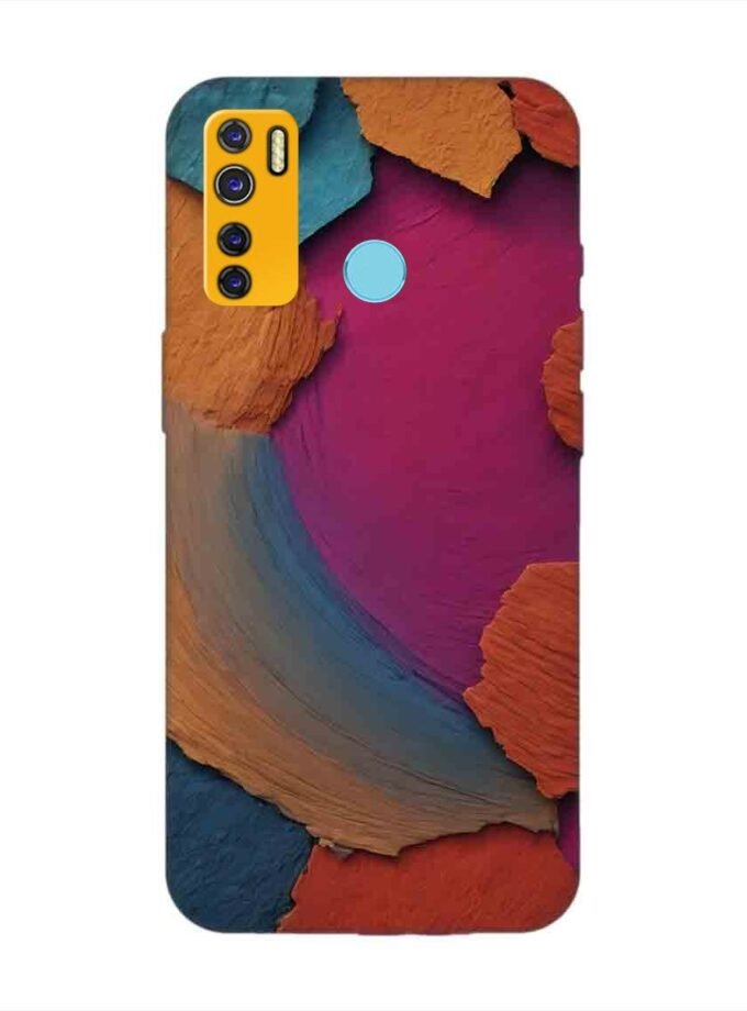 Printed Mobile Back Covers for Tecno Camon 15 Air closeup color textured surface