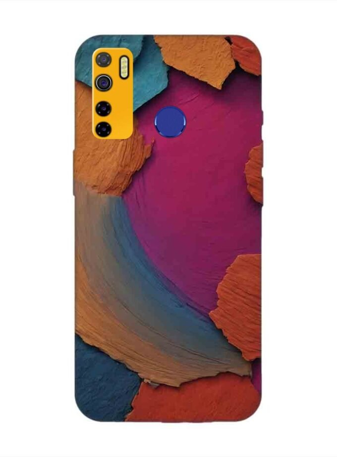 Printed Mobile Back Covers for Tecno Camon 15 closeup color textured surface