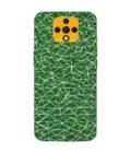 Printed Mobile Back Covers for Tecno Camon 16 Premier close up green white geometric pattern