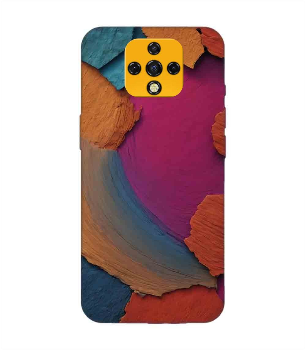 Printed Mobile Back Covers for Tecno Camon 16 Premier closeup color textured surface