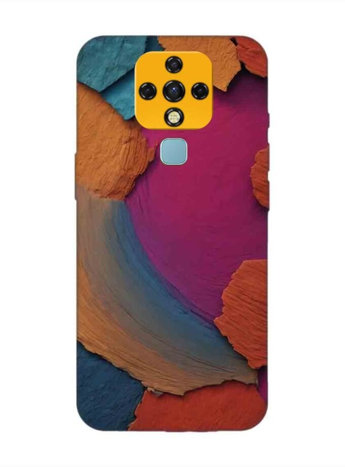 Printed Mobile Back Covers for Tecno Camon 16 closeup color textured surface