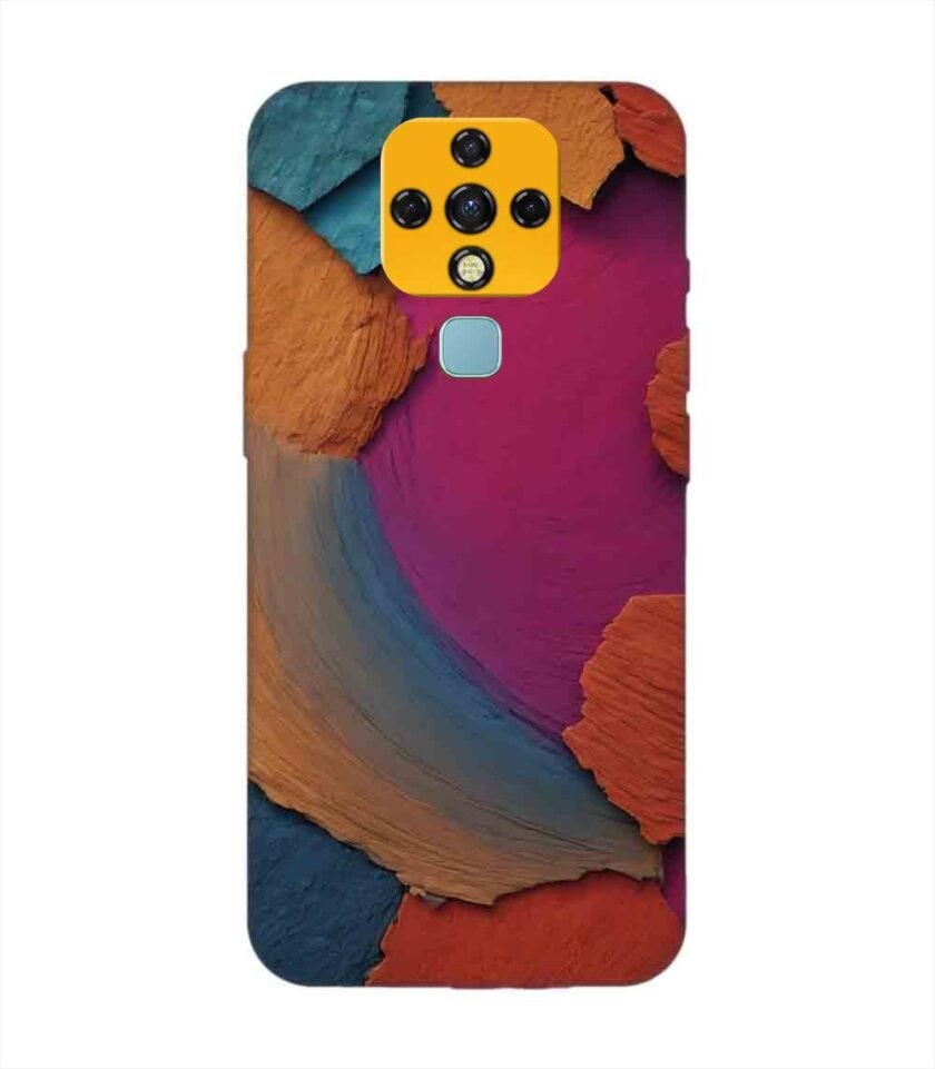 Printed Mobile Back Covers for Tecno Camon 16 closeup color textured surface