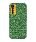Printed Mobile Back Covers for Tecno Camon 17 Pro close up green white geometric pattern