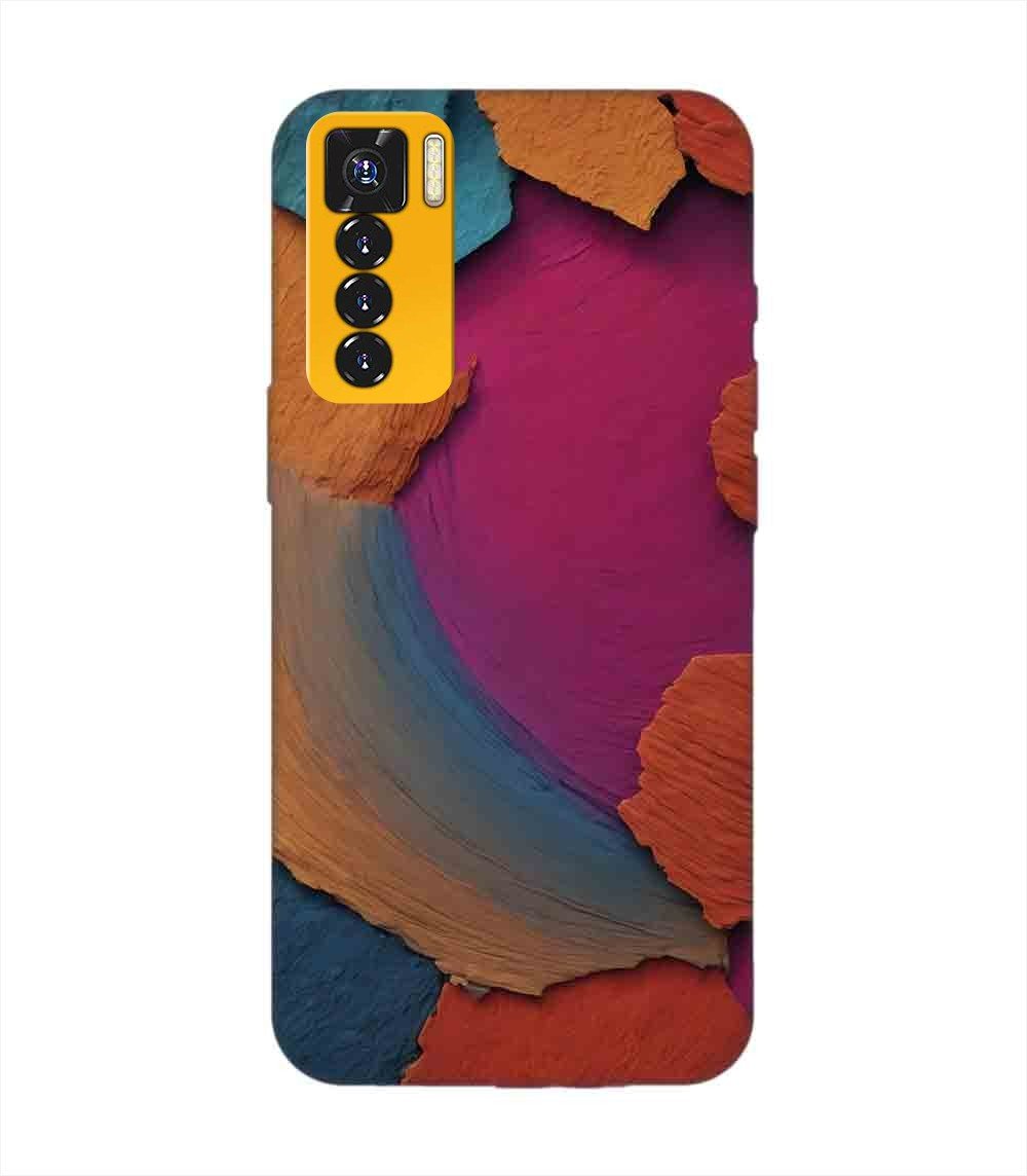 Printed Mobile Back Covers for Tecno Camon 17 Pro closeup color textured surface