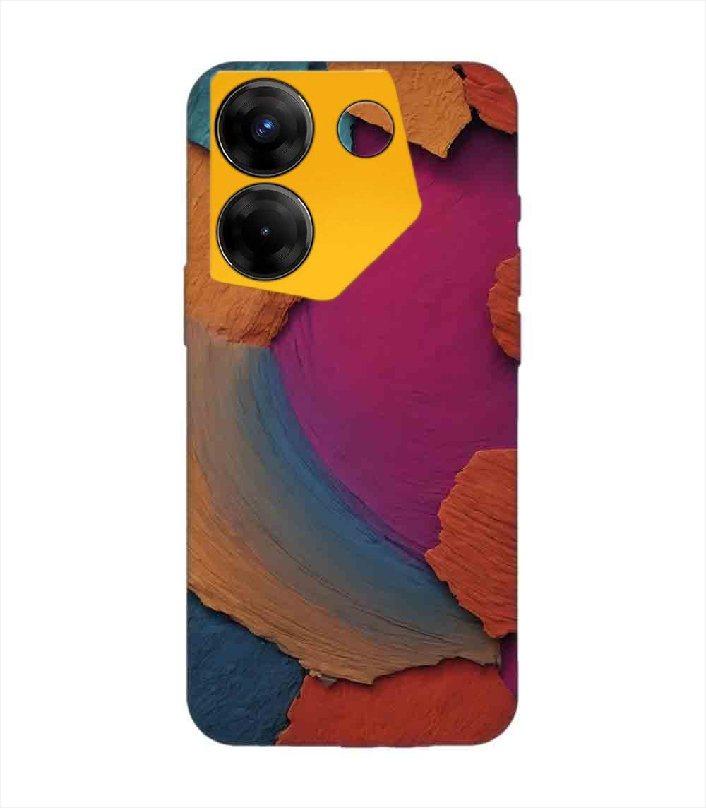 Printed Mobile Back Covers for Tecno Camon 20 Pro (5G) closeup color textured surface
