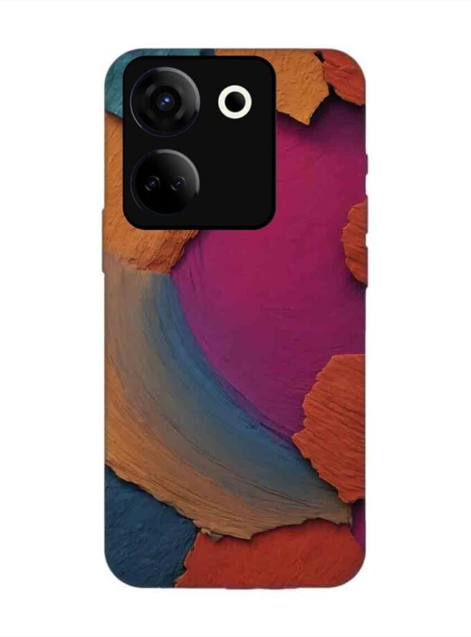 Printed Mobile Back Covers for Tecno Camon 20 closeup color textured surface