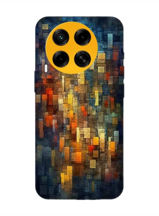 Printed Mobile Back Covers for Tecno Camon 30 (5G) close up colorful mosaic squares shapes