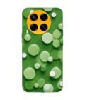 Printed Mobile Back Covers for Tecno Camon 30 (5G) close up green background with white polka dots