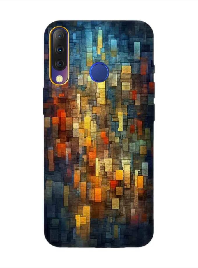 Printed Mobile Back Covers for Tecno Camon I4 close up colorful mosaic squares shapes